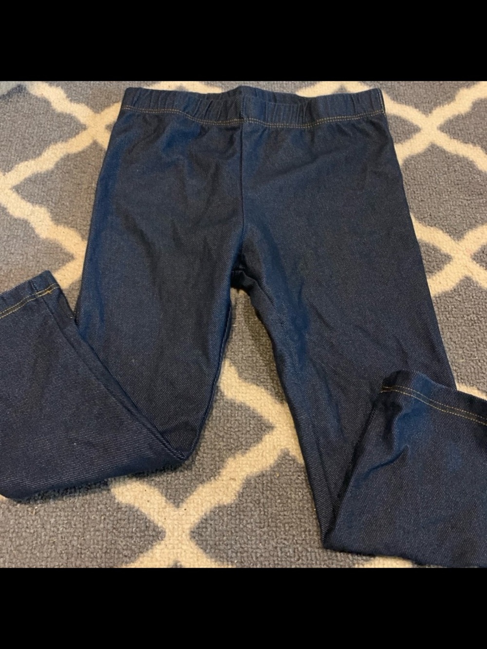 Girls denim capri length leggings size 8